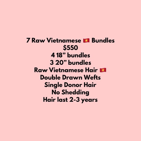 7 bundles of Raw Vietnamese Hair - Picture 7 of 8